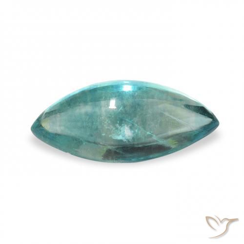 Fluorine Bleu vert naturelle Marquise, 4.41 ct, Transparent