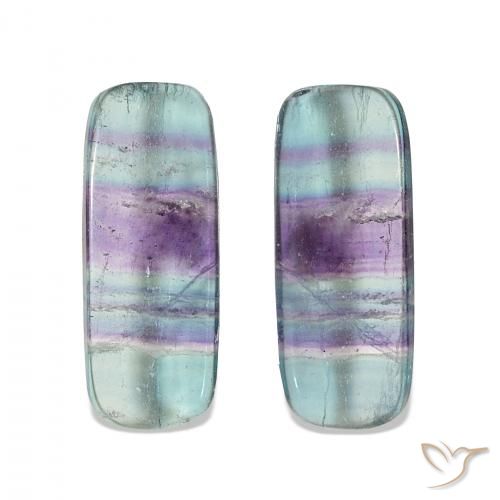 43.79ctw Multicolore Fluorine, Baquette, Transparent
