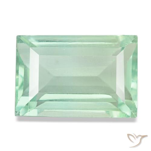 Fluorite vert de 8,77 ct, baguette, VS