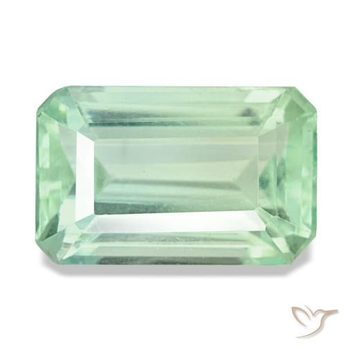 Fluorite vert naturelle taille émeraude, 7,92 ct, VS