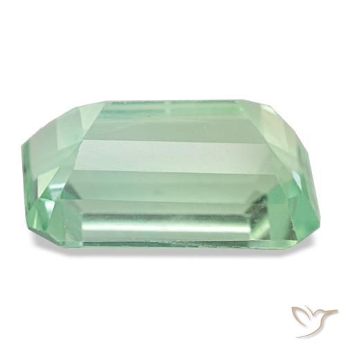 Fluorite vert naturelle taille émeraude, 7,92 ct, VS