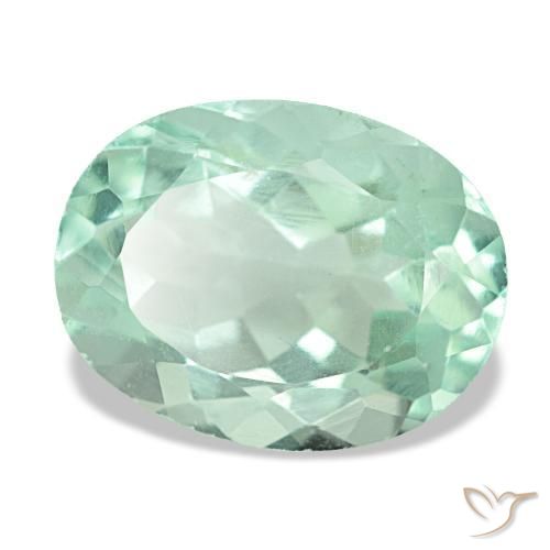 Fluorite vert naturelle coupe ovale, 5,65 ct, VS