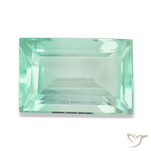 Fluorite vert de 4,58 ct, baguette, VS