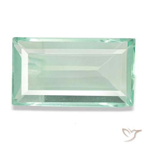 Fluorite vert naturelle baguette, 6,15 ct, VS