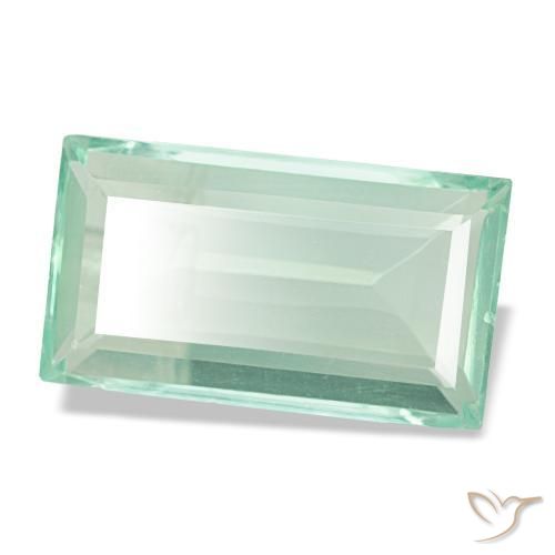 Fluorite vert naturelle baguette, 6,15 ct, VS