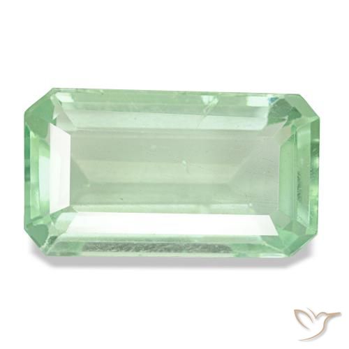Fluorite vert naturelle taille émeraude, 11,28 ct, VS-SI