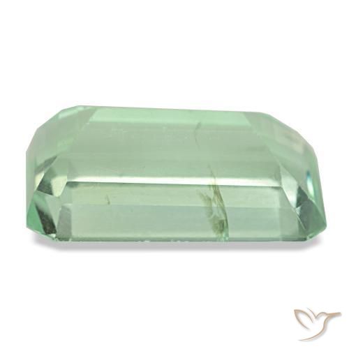 Fluorite vert naturelle taille émeraude, 11,28 ct, VS-SI