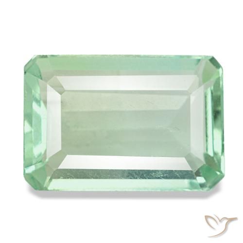 Fluorite vert de 9,44 ct, taille émeraude, VS