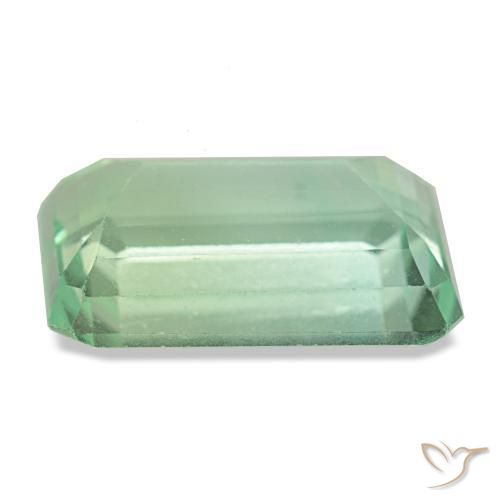 Fluorite vert naturelle taille émeraude, 9,44 ct, VS