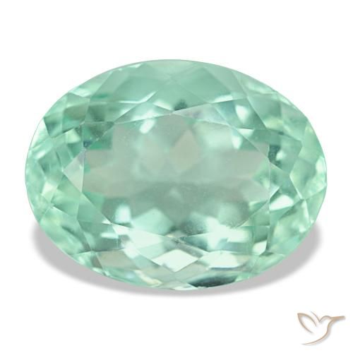 Fluorite vert de 11,70 ct, ovale, VS