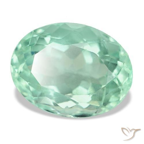 Fluorite vert naturelle coupe ovale, 11,70 ct, VS