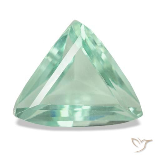 Fluorite vert naturelle trillion, 6,36 ct, VS