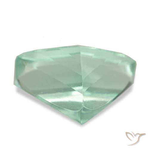 Fluorite vert naturelle trillion, 6,36 ct, VS