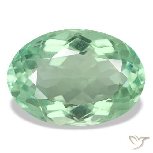 Fluorite vert naturelle coupe ovale, 11,73 ct, VS
