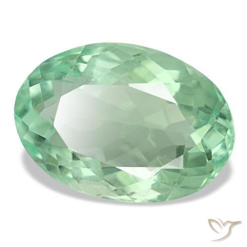 Fluorite vert naturelle coupe ovale, 11,73 ct, VS