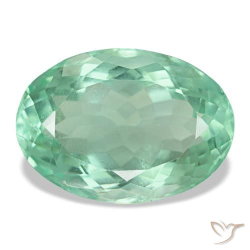 Fluorite vert de 14,51 ct, ovale, VS
