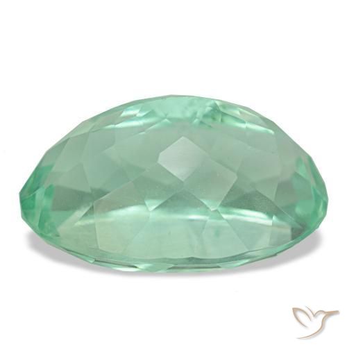 Fluorite vert naturelle coupe ovale, 14,51 ct, VS