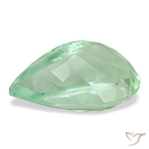 Fluorite turquoise naturelle en forme de poire, 9,02 ct, VVS-VS