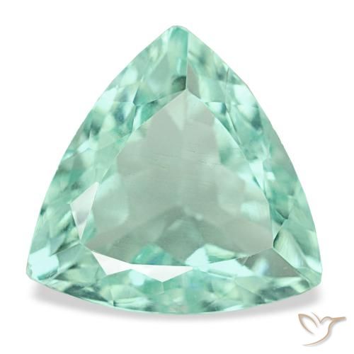 Fluorite turquoise naturelle trillion, 6,54 ct, VVS-VS