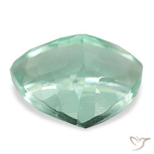 Fluorite turquoise naturelle trillion, 6,54 ct, VVS-VS