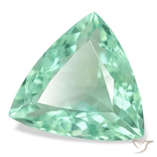 Fluorite turquoise naturelle trillion, 12,67 ct, VVS