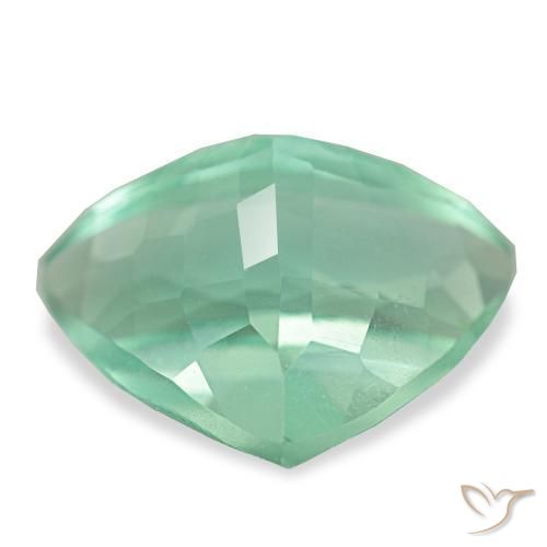 Fluorite turquoise naturelle trillion, 12,67 ct, VVS