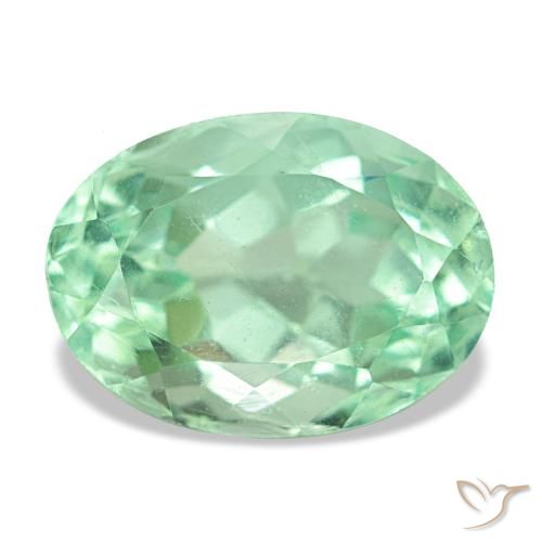 Fluorite vert naturelle coupe ovale, 4,87 ct, VS