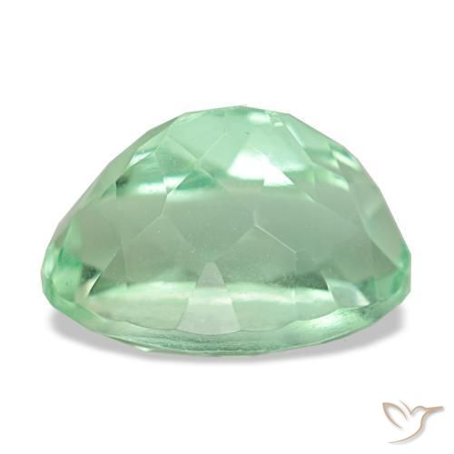 Fluorite vert naturelle coupe ovale, 4,87 ct, VS