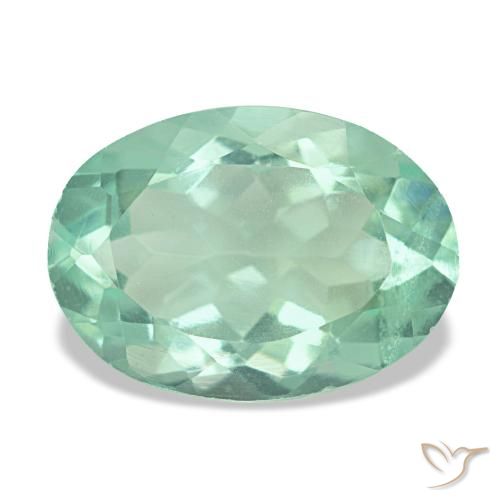 Fluorite vert naturelle coupe ovale, 4,20 ct, VS