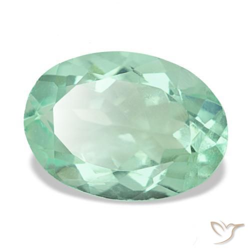 Fluorite vert naturelle coupe ovale, 4,20 ct, VS