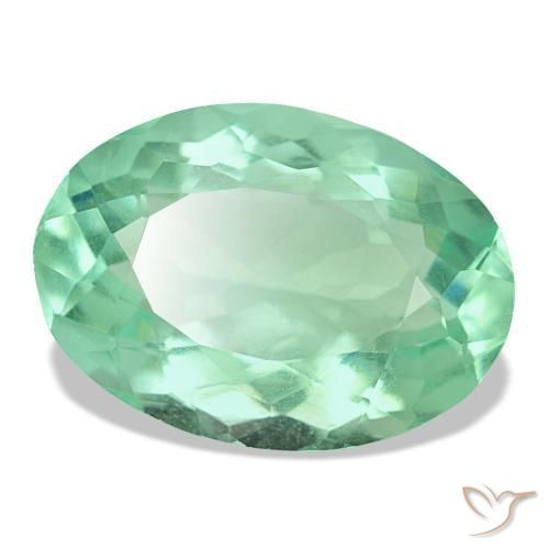 Fluorite vert naturelle coupe ovale, 12,36 ct, VS