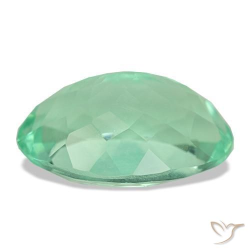 Fluorite vert naturelle coupe ovale, 12,36 ct, VS