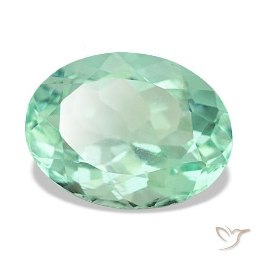 Fluorite vert naturelle coupe ovale, 7,08 ct, VS