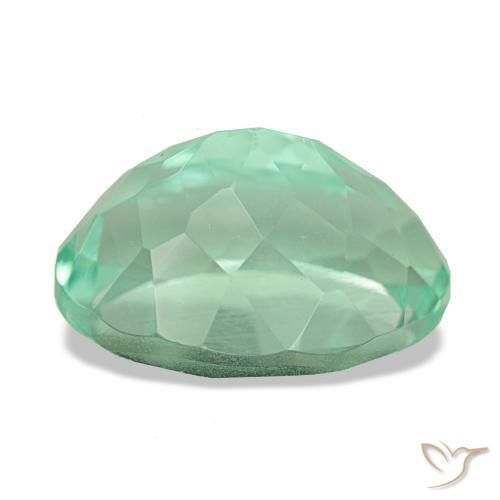 Fluorite vert naturelle coupe ovale, 7,08 ct, VS