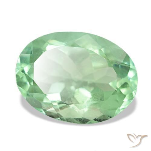 Fluorite vert naturelle coupe ovale, 6,46 ct, VS