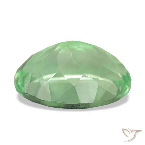 Fluorite vert naturelle coupe ovale, 6,46 ct, VS