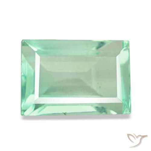 Fluorite vert naturelle baguette, 3,81 ct, VS