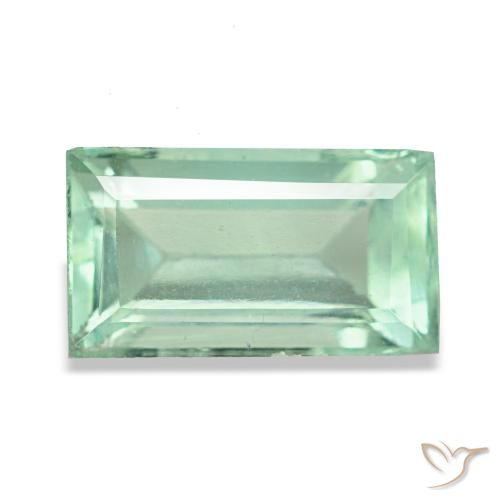 Fluorite vert naturelle baguette, 3,02 ct, VS
