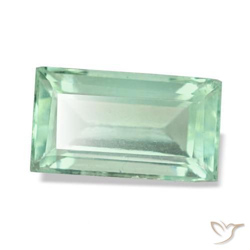 Fluorite vert naturelle baguette, 3,02 ct, VS