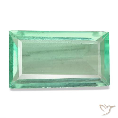 Fluorite vert naturelle baguette, 7,49 ct, VS
