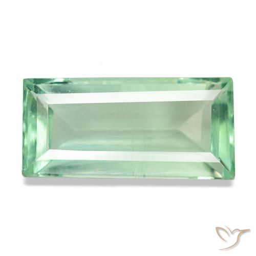 Fluorite vert naturelle baguette, 5,33 ct, VS