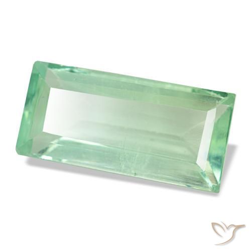 Fluorite vert naturelle baguette, 5,33 ct, VS