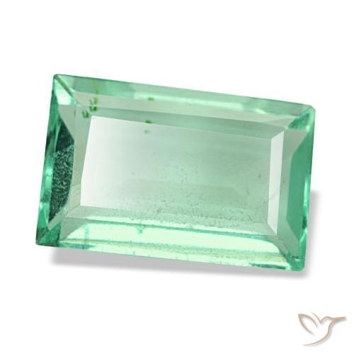 Fluorite vert naturelle baguette, 2,95 ct, VS