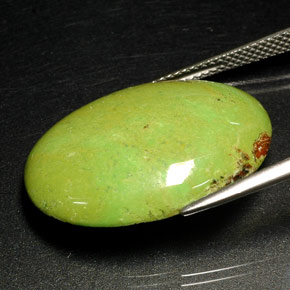 Gaspeïte vert naturelle coupe ovale, 18,18 ct, opaque