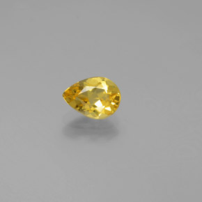 Béryl doré jaune naturelle en forme de poire, 0,63 ct, VVS