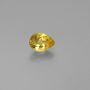 Béryl doré jaune naturelle en forme de poire, 0,63 ct, VVS