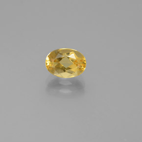 Béryl doré jaune naturelle coupe ovale, 0,87 ct, VS