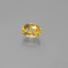 Béryl doré jaune naturelle coupe ovale, 0,87 ct, VS
