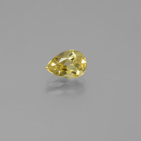 Béryl doré jaune naturelle en forme de poire, 0,70 ct, VVS