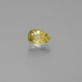 Béryl doré jaune naturelle en forme de poire, 0,70 ct, VVS